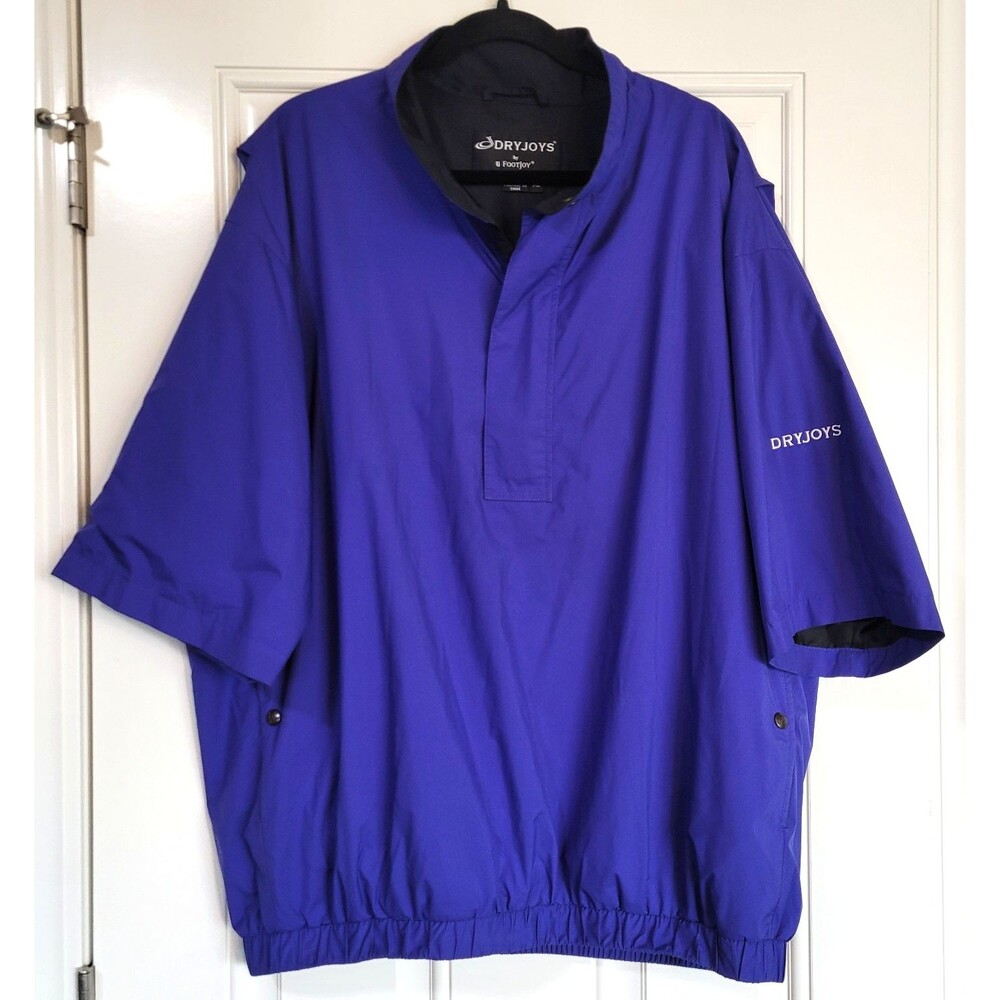 FootJoy DryJoys Blue Pullover Windbreaker Jacket Size XL Waterproof Golf Outdoor
